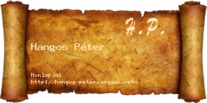 Hangos Péter névjegykártya